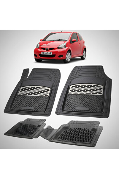 TEAMCAR Πατάκια δαπέδου Toyota Aygo AB10 Συμβατά Hatchback 2008-2012 | Ασημί