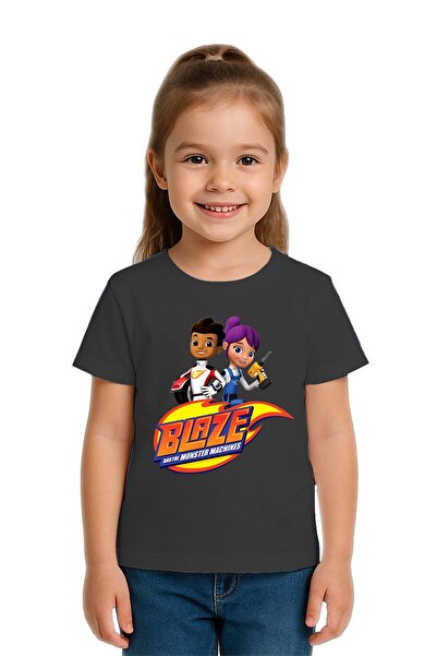 SEDİRLİ Tricou unisex Blaze cu imprimeu pentru copii, bumbac bucăți din bumba...