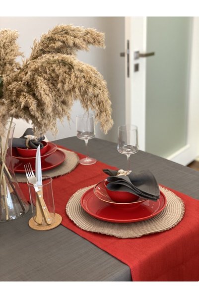 Valerium Glittery Red Table Runner 40X150Cm