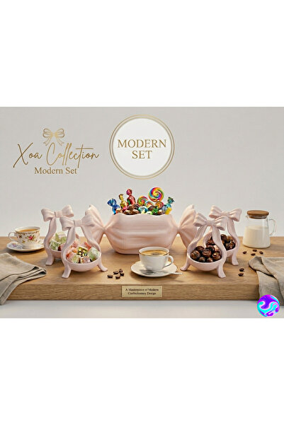 XOA Collection Majesty Edition 5 Piece Premium Set: Large Sultan Sugar Bowl a...