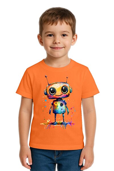 SEDİRLİ Tricou unisex pentru copii Robot cu imprimeu bumbac moale țesături în...