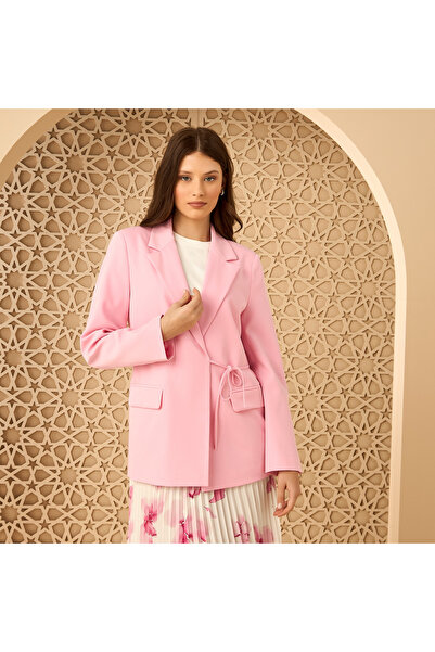 Generic Plain Blazer with Notch Lapel