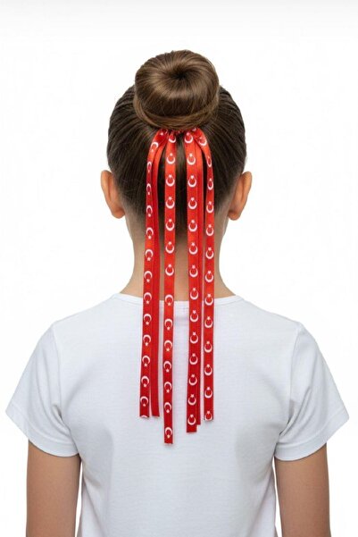 Sibel Günay Butik Agrafă de păr elastică roșie cu tematică steag |   23 april...