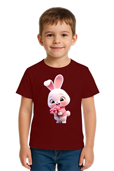 SEDİRLİ Unisex Tavşan Rabbit με τύπωμα Παιδικό μπλουζάκι από χτενισμένο βαμβα...