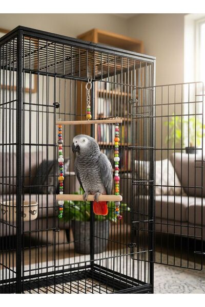 Majoris Büyük Ahşap Papağan Tüneği