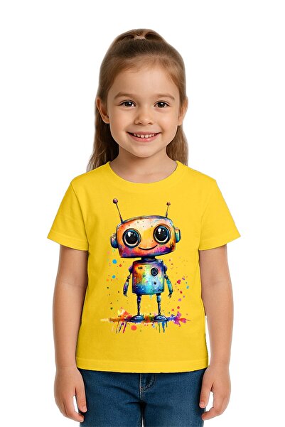 SEDİRLİ Tricou unisex pentru copii Robot cu imprimeu bumbac moale țesături în...
