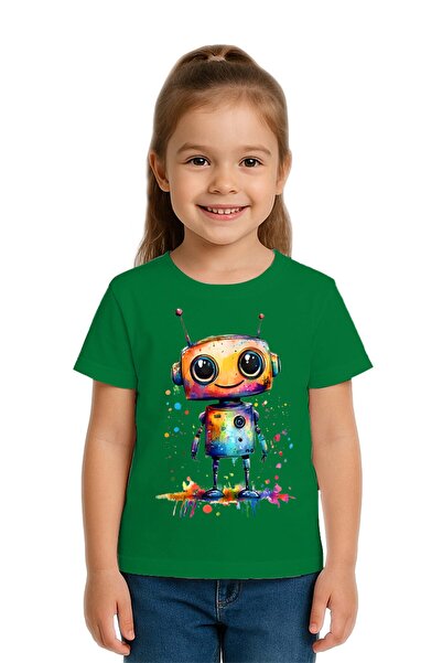 SEDİRLİ Tricou unisex pentru copii Robot cu imprimeu bumbac moale țesături în...