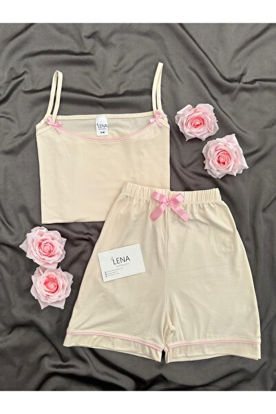 Lena Homewears Ženska pidžama Sa mašnom sa kratkim pantalonama