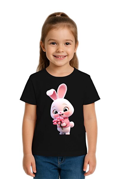 SEDİRLİ Unisex Tavşan Rabbit με τύπωμα Παιδικό μπλουζάκι από χτενισμένο βαμβα...