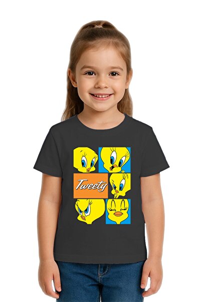 SEDİRLİ Tricou unisex pentru copii Tweety cu imprimeu bumbac moale țesături d...