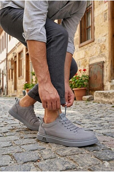 Guja 26Y510-2 حذاء رجالي مريح حذاء بنعل مطاطي من القماش المطاطي ذو أربطة حذاء...