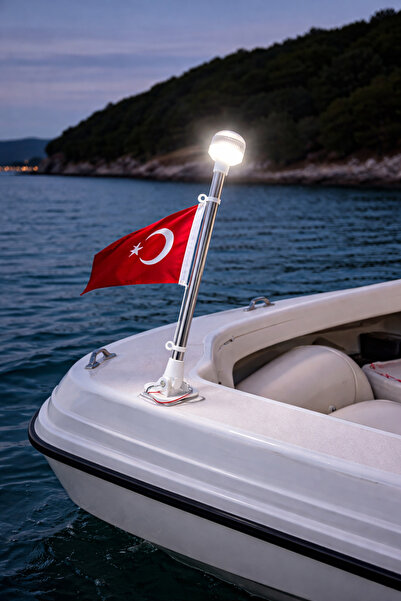 ironcaravan Tekne Bayrak Direği – Led Aydınlatmalı - Tekne ve Botlar İçin, 40...