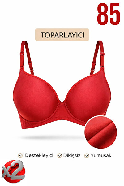 PRUSA İÇ GİYİM Women's Padded (Supported) B Wired t Shaping / Sculpting Red B...