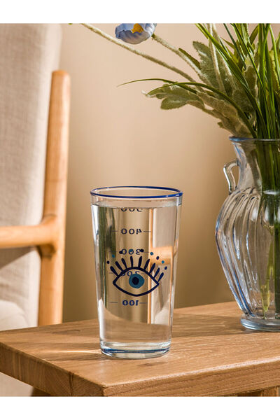 LC Waikiki RMZ GİYİM FARKIYA كوب زجاجي مطبوع عليه عين 500 مل