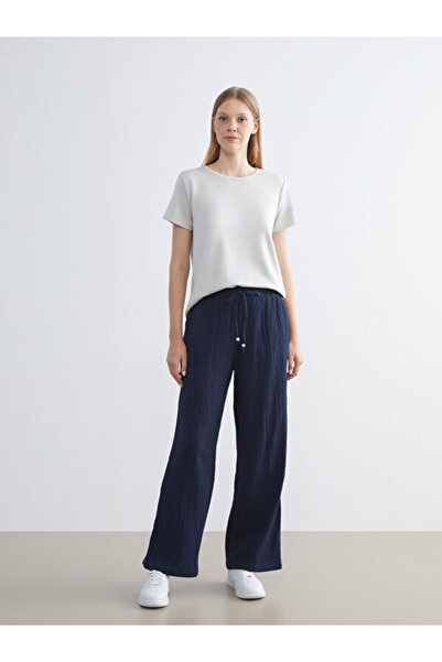 LC Waikiki I Beli Corded Textured Muslin Women's Trousers from Freezen Store
