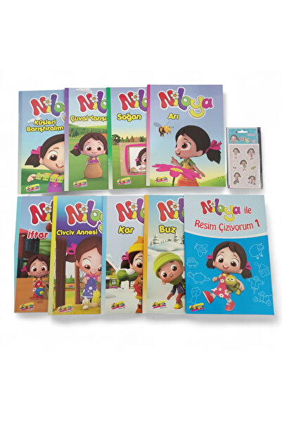 KESKİN COLOR Niloya hikaye kitabı seti 8 kitap niloya ile resim çiziyorum 1 v...
