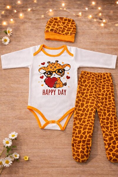 Organic Product DimpleBaby طقم أطفال لطيف على شكل حيوانات مكون من 3 قطع (0-12...