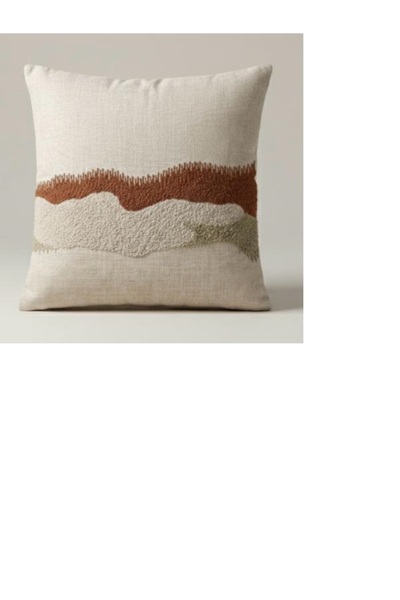 ANKABAYB 2-Pack Cushion Cover Decorative Linen Cushion Punch Embroidered Mode...