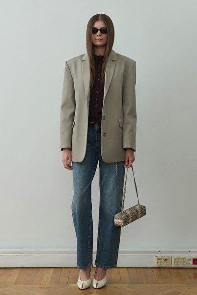 Suud Collection Khaki Harlan Blazer Jacket