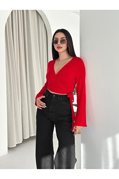 FEWTİNT Tied Soft Long Sleeve Blouse