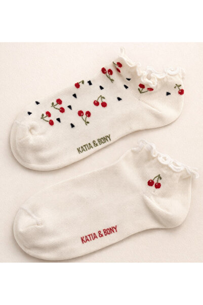Katia&Bony Women's 2-Pack Cherry Step Socks