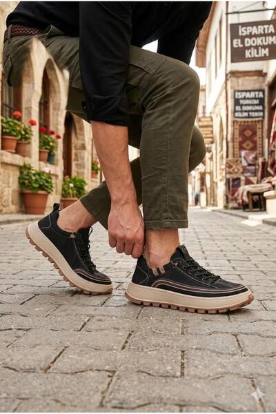 Guja 26Y514 حذاء رجالي مريح خفيف بنعل من القماش ورباط مطاطي حذاء رياضي