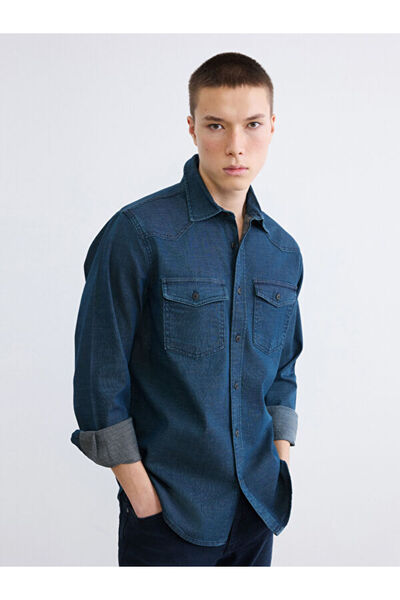 LC Waikiki Standard Fit Men's Jean Shirt from Uzg Store for Style Enthusiasts