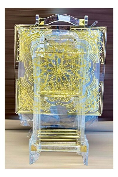 AZOZ MERCHLY طقم طاولات أكريليك، 4 قطع، 40 × 46 سم