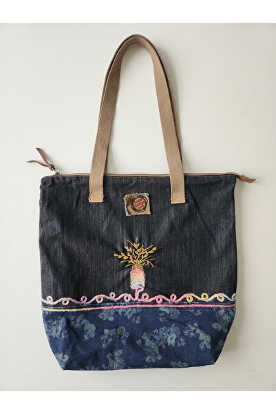 Old Cotton Denim / Kot Kumaş Bohem Omuz Çantası – Angelica