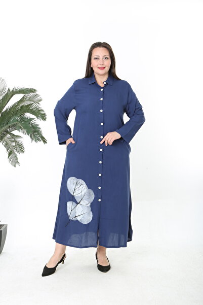 XL Modam Women's Woven Viscosa Printed Plus Size Dress