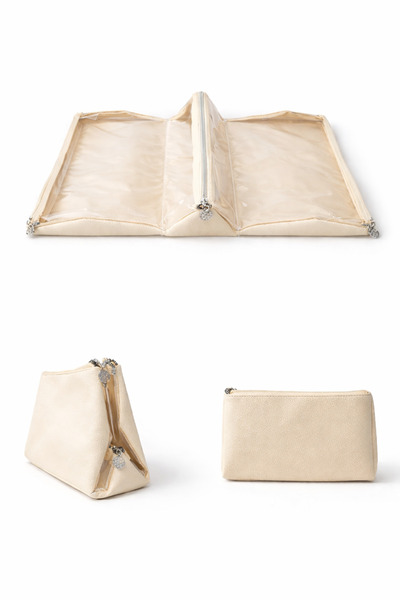 i lin baby 3-Compartment Makeup Organizer with Bag Transparent Sections – Lar...