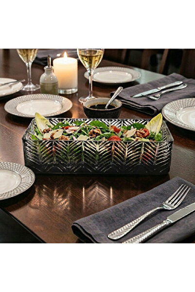 AYZ HOME Colorful Folia Hand-Cut Crystal Salad / Presentation Bowl - 12X24 cm