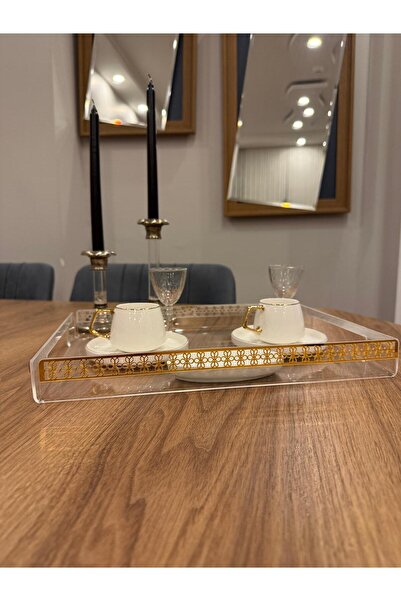 kesita TASARIM ÇAY/KAHVE/SÖZ/NİŞAN TEPSİSİ PLEKSİ SUNUMLUK (25*35)