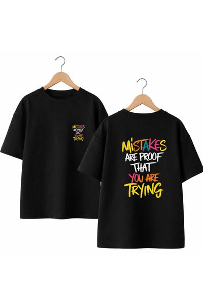 playwear Μπλουζάκι με στάμπα Mistakes στην πλάτη και το στήθος, 100% βαμβακερ...