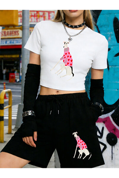 NOISSEY Summer Funny Dachshund Dog Printed Babby Teet-Shirt Shorts Women's Se...