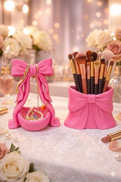 Nova 2-DELIČNI set nakita i organizatora šminke sa mašnom, moderni model sa m...