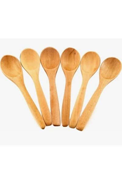Hane216 6-Piece Mini Bamboo Wooden Spoons Spice Spoons Set of 6 Wooden Mini S...
