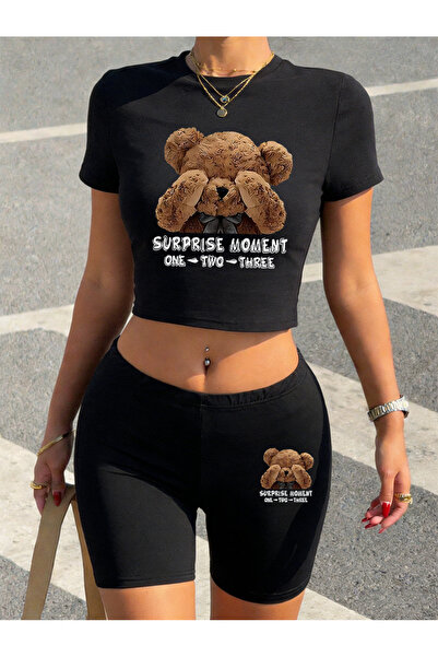 NOISSEY Hot Sweet One Two Three Teddy Bear B cu imprimeu Babby Teelar și pant...