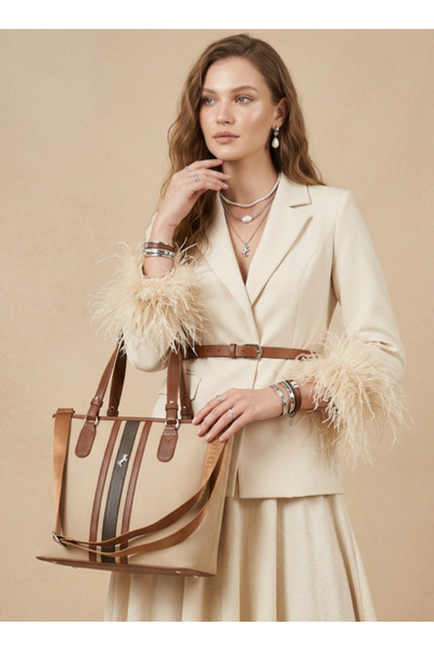 Çanta Trend Miami Polo Club Light Mink Large Size Sleeve Clutch Bag