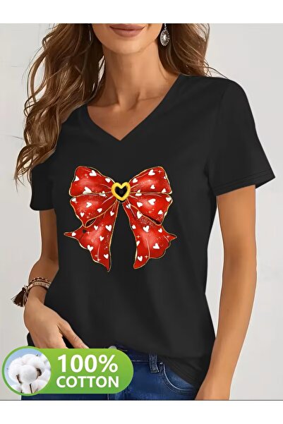 H&GHAMLEGİYİM cu imprimeu Tricou. Top casual cu mâneci scurte și decolteu în ...