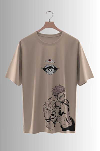 Ninkasiwear تي شيرت قطني كبير الحجم للجنسين من Jujutsu Kaisen Ryomen Sukuna A...