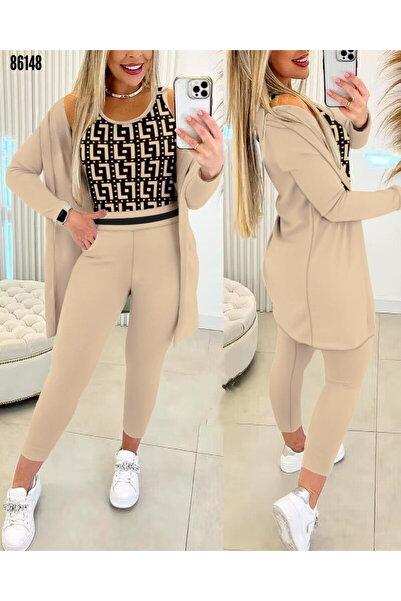 Wear Up Women's Long Sleeve Crepe Triple Set