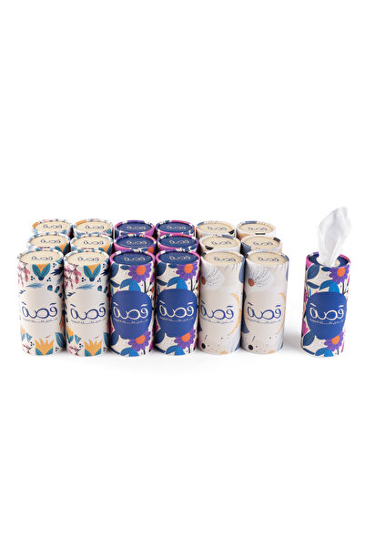 QUSAH مناديل ورقية للسيارات، أسطوانية الشكل، 100 منديل فردي