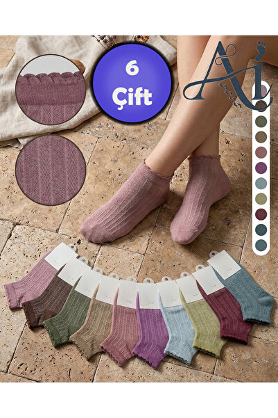 ayakizi socks 6'lı Kadın Patik Çorap