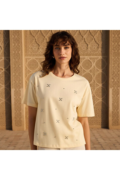 Generic Stone Embellished T-shirt
