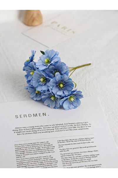 Çınar çiçekçilik Buchet de flori artificiale cu 7 ramuri, buchet de mac, 33 c...