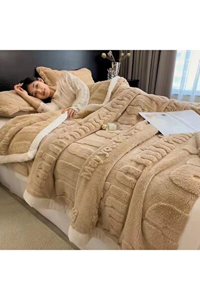 Truva Home CuddleFluff fluffy Blanket - 200x230 cm
