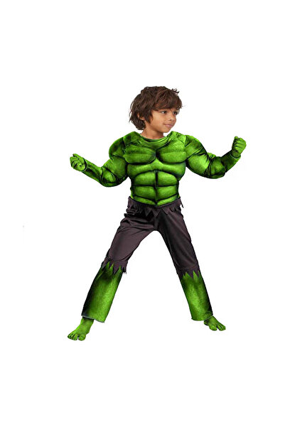 OEM Costum Hulk cu mușchi pentru copii - Mărimea S (2-5 ani)