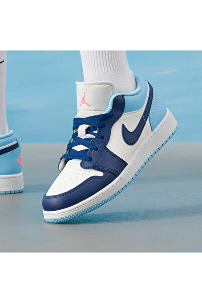 Nike Jordan 1 Low Sail Blue Chill (Gs) - 553560-149