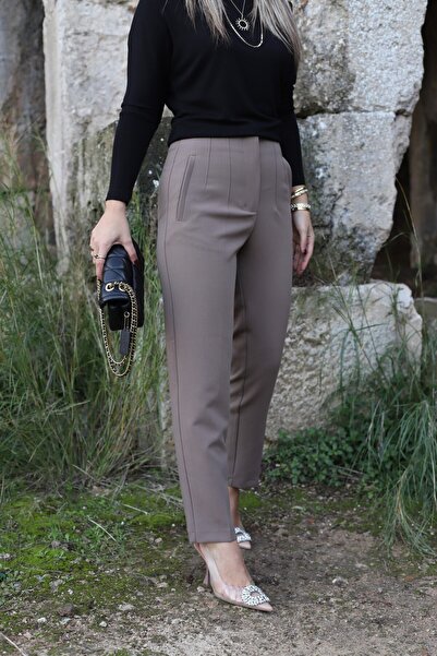 bytugcekaya Brown Flatolu Fabric Trousers